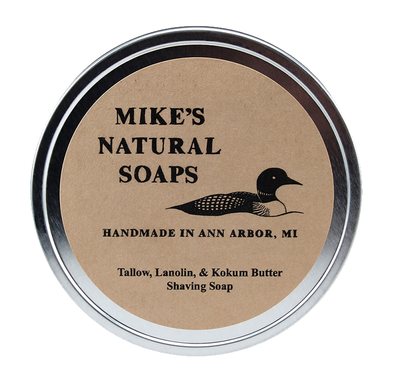 Mike's Natural Shaving Soap - UNSCENTED For Sensitive Skin/ Australia