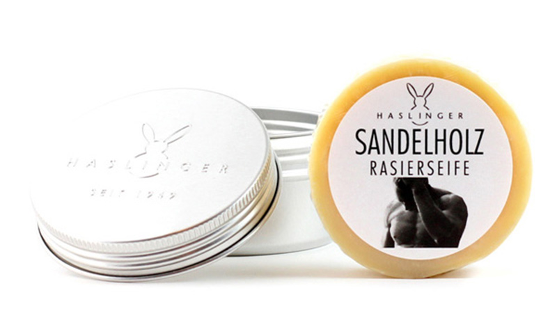 HASLINGER - SPA SANDELHOLZ ( SANDALWOOD ) - SHAVING SOAP / IN METAL CONTAINER - 63G AUSTRALIA