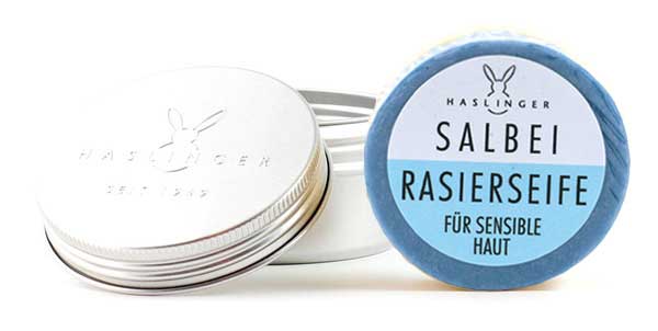 HASLINGER - Salbei Rasierseife / Shaving Soap in Metal Container Australia