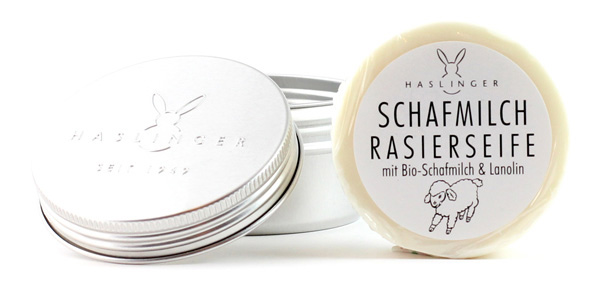 HASLINGER - Schafmilch Shaving Soap in Metal Container Australia