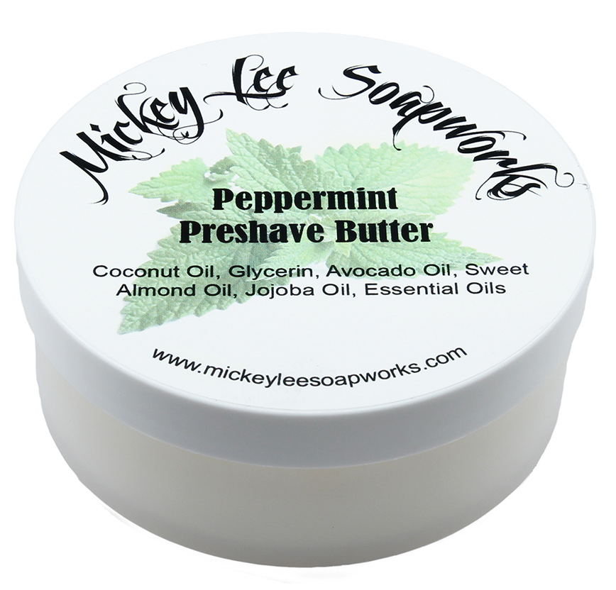 MICKEY LEE SOAPWORKS - HAND MADE ARTISAN - PEPPERMINT PRE SHAVE BUTTER - 71G - AUSTRALIA