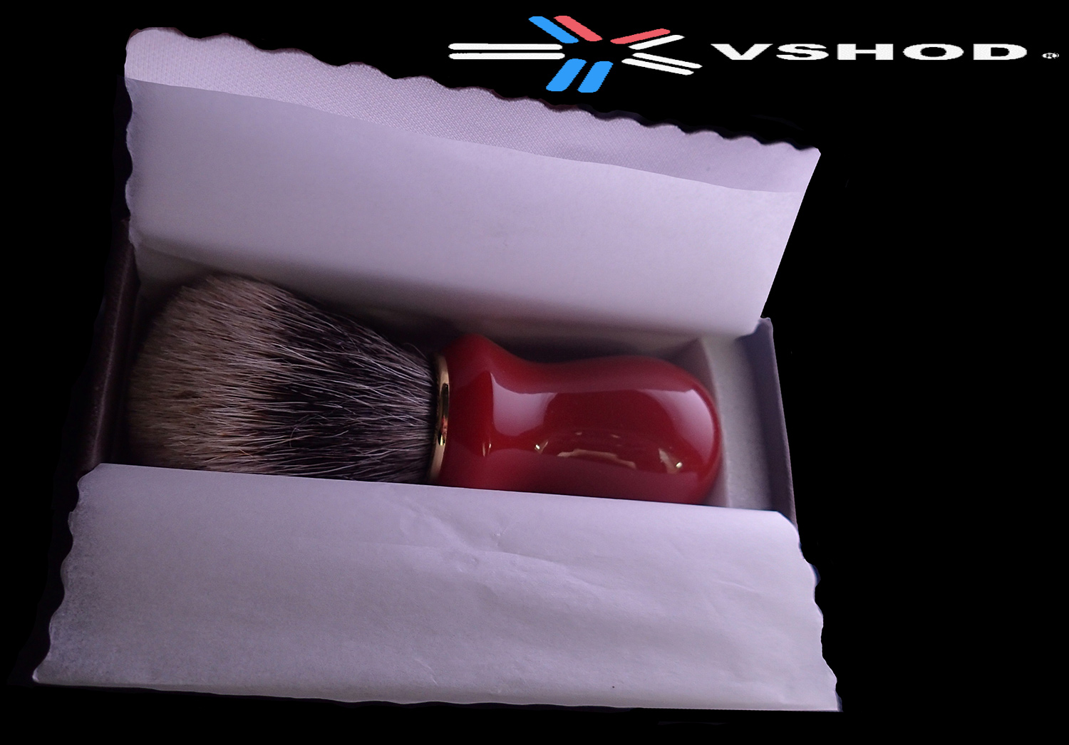 Zenith Shave Brush Australia - Manchurian Badger and Silvertip Badger Hair Shaving Brush with Scarlet / Red Handle