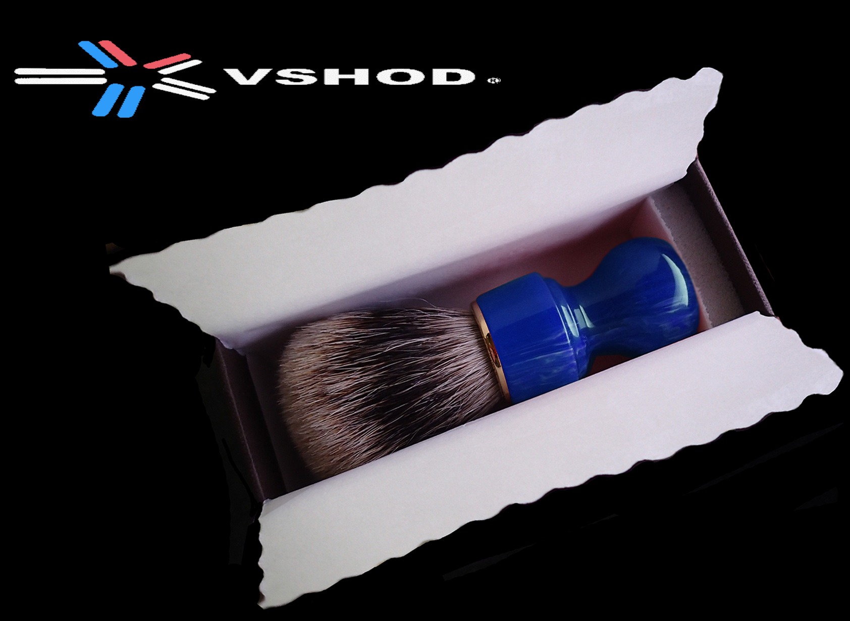 Zenith Shaving Brush - Blue Cobalt Silvertip / Manchurian Badger Shave Brush Australia