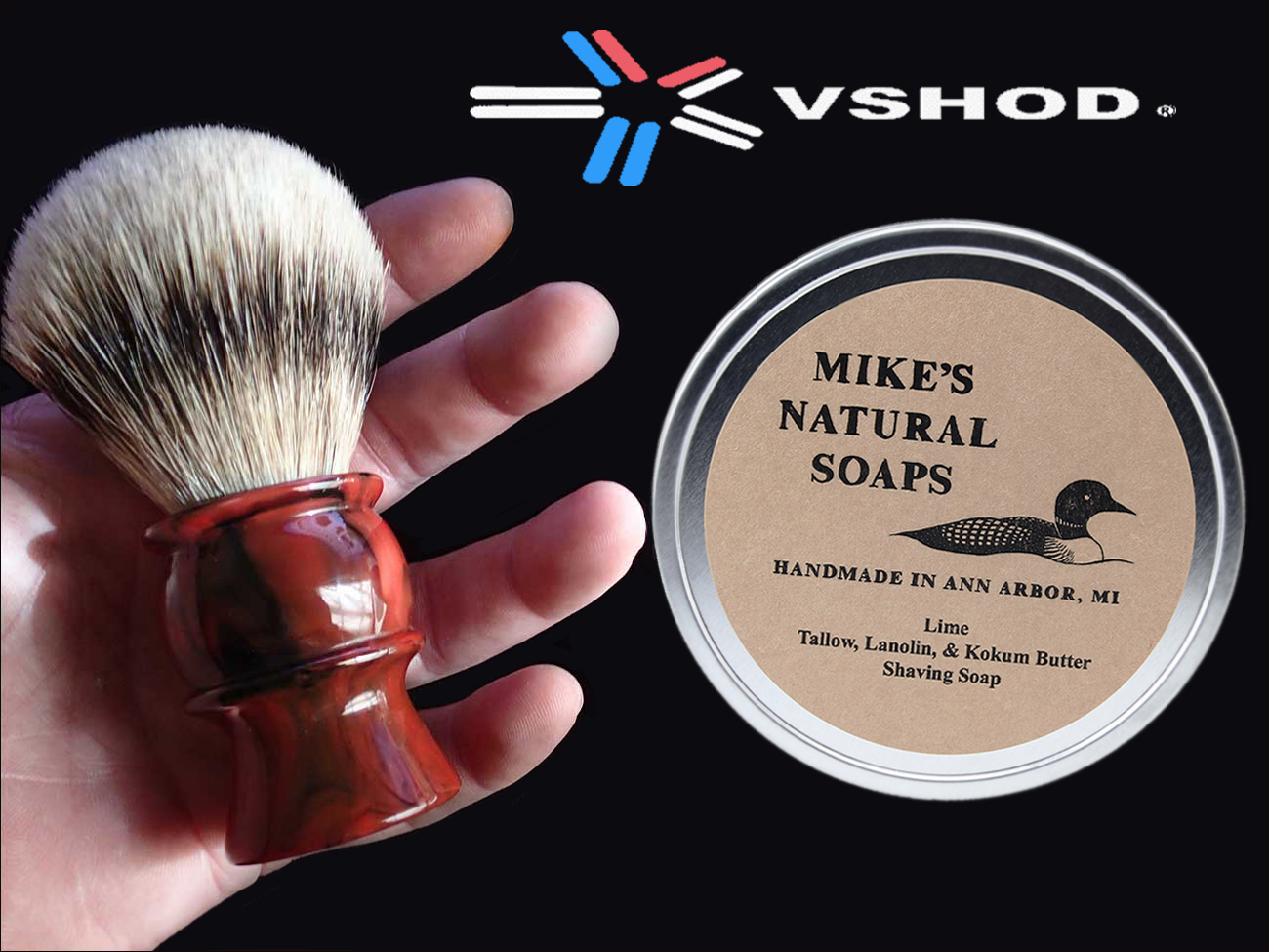 MIKE'S NATURAL SHAVING SOAP - LIME WITH TALLOW AND KAOLIN CLAY