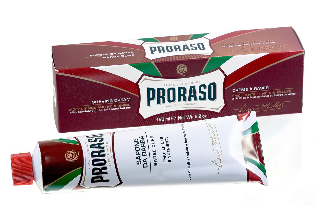 PRORASO RED ( Sandalwood with Shae Butter ) - SHAVING CREAM FOR TOUGH BEARDS - 150ml - Australia