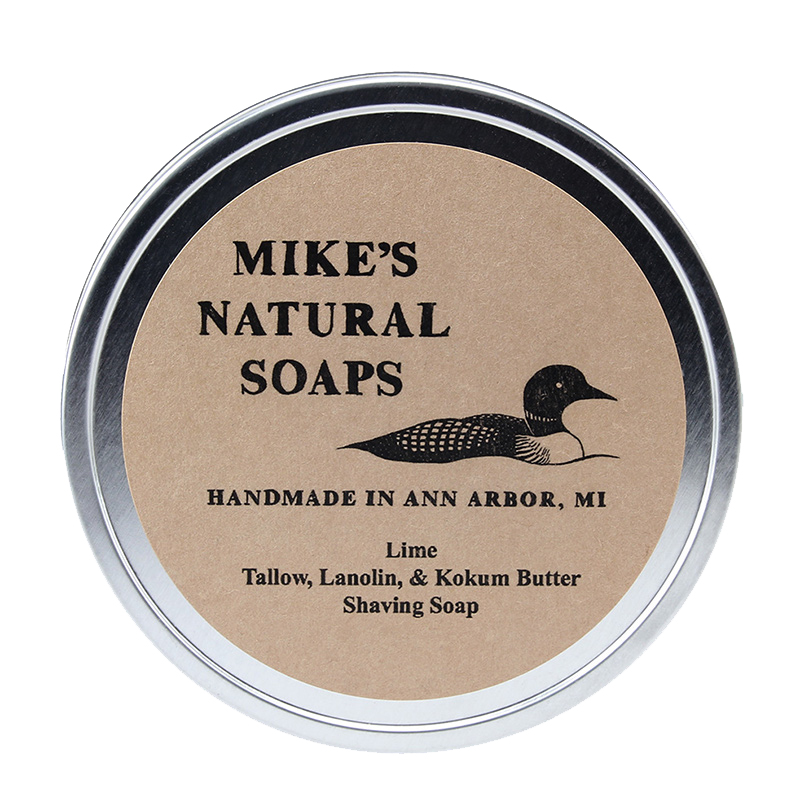 SOAP AUSTRALIA - MIKE'S NATURAL SOAPS LIME - TRIPLE MILLED HAND MADE ARTISAN - SHAVING SOAP