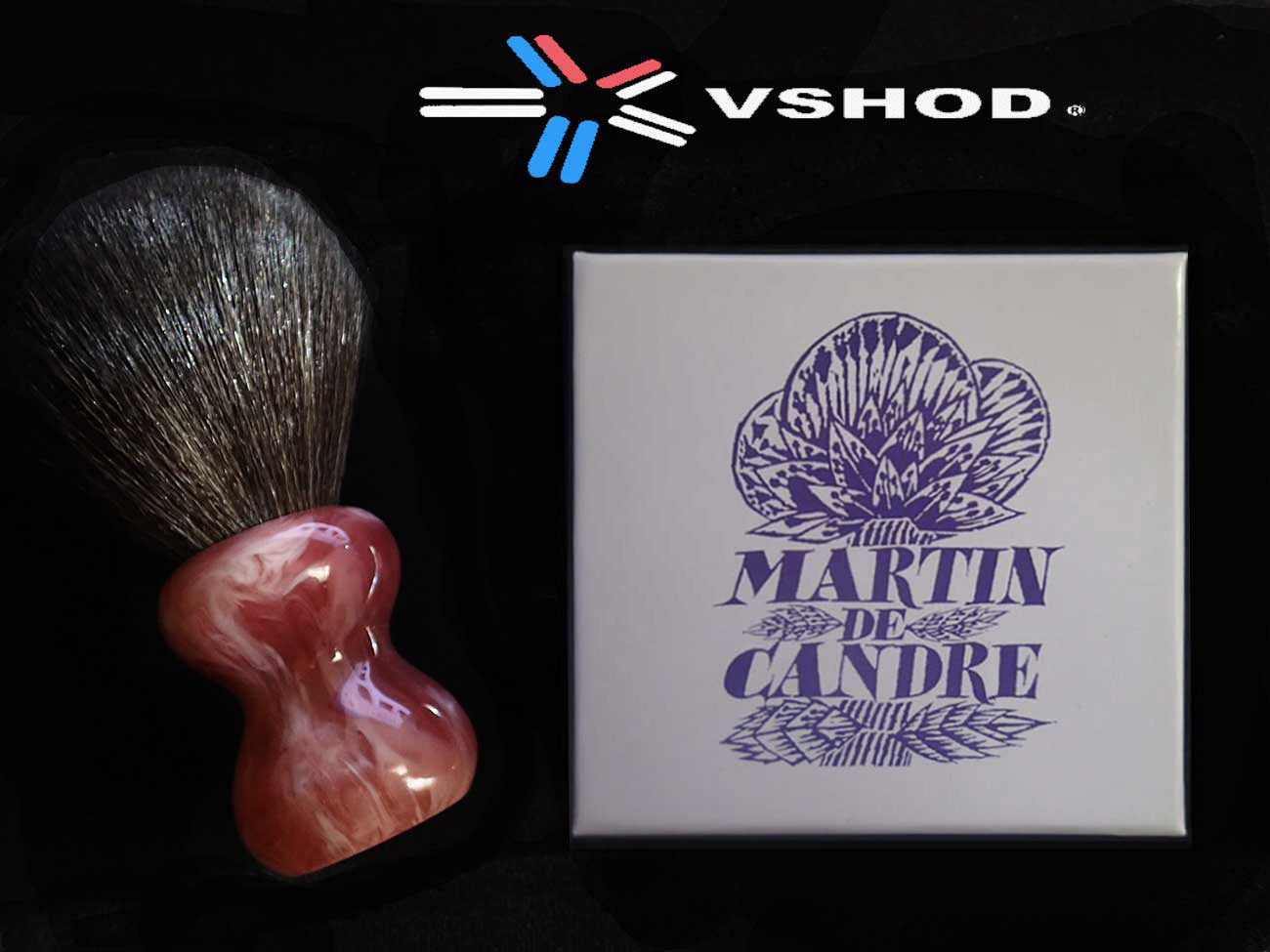PINK SYNTHETIC SHAVING BRUSH 24mm - WITH BLACK FIBRES & SOLID RESIN HANDLE AUSTRALIA